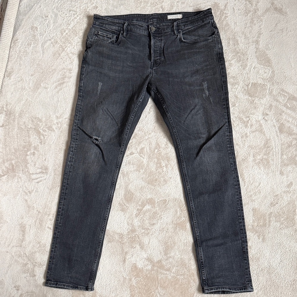 All Saints Dark Gray Skinny Jeans